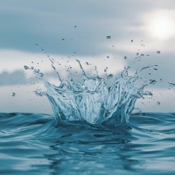 a simple yet captivating splash drawing in monoch