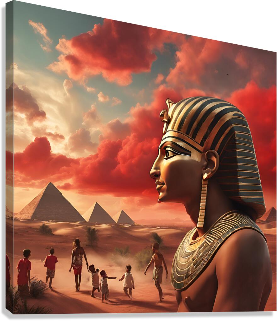 0 Pictures that express the Pharaoh of Egypt in t Canvas Print