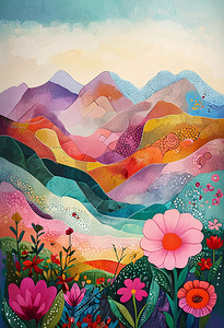 Radiant Horizons: Abstract Natures Palette