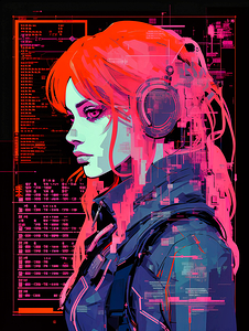 Synthwave Red 003