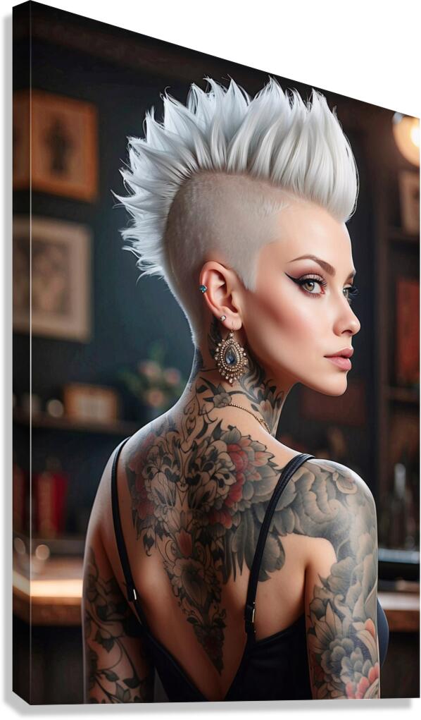 Inked Lady Canvas Print