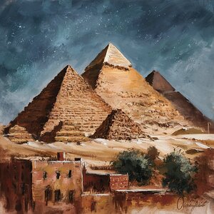 a captivating impressionist painting of the iconi