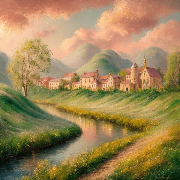 a mesmerizing impressionist painting of  6rZlZImv Print