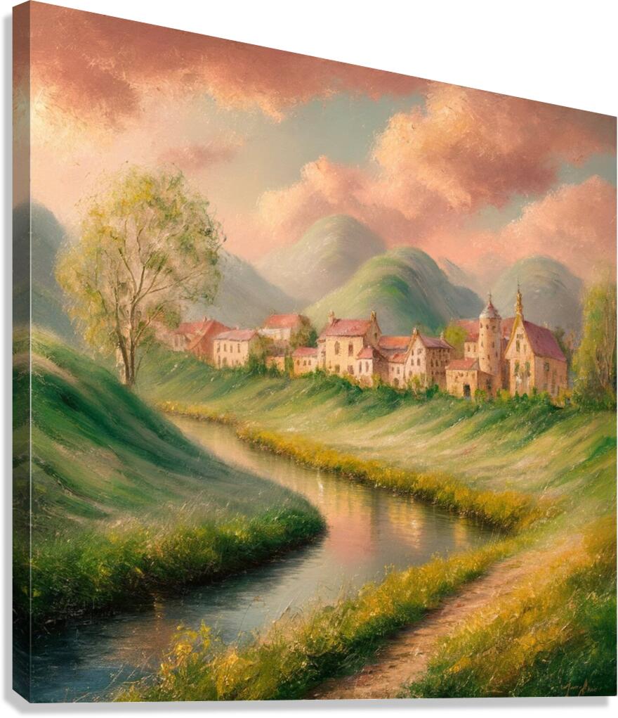 a mesmerizing impressionist painting of  6rZlZImv Canvas Print