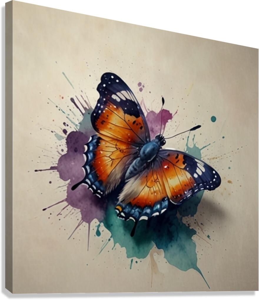 Leonardo Lightning XL Water color style for butte Canvas Print