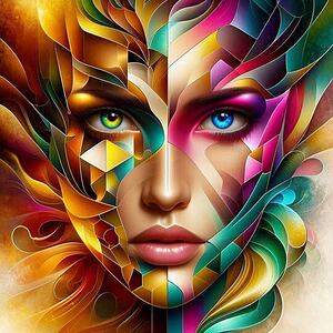 Art strong love  woman colourful 