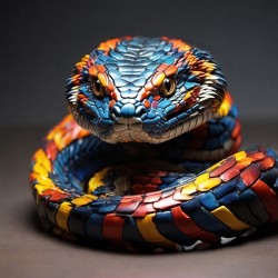  The Snake Art colourful 