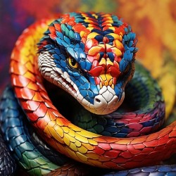 Snake art Colourful 