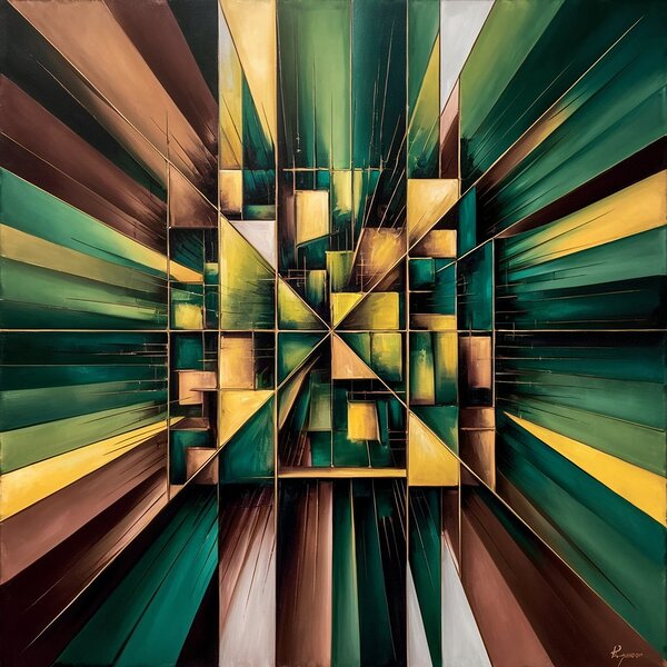 Abstract and Cubist Art: A Study of Paul Klees Dynamic Composition by MossArt