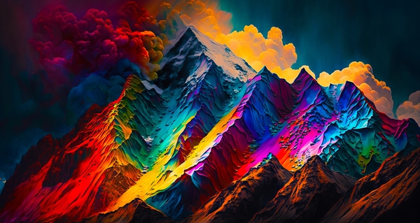Chromatic Peaks by Simon Knutson Digital Art
