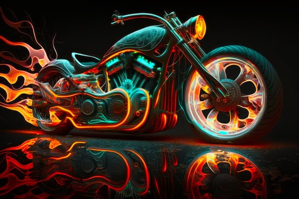 Chrome Blaze Print