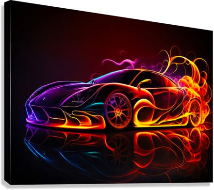 Neon Velocity Canvas Print