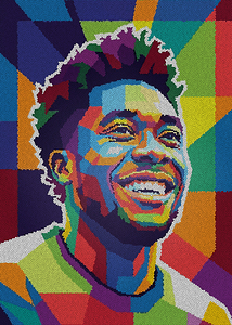 Alphonso Davies in WPAP POP ART