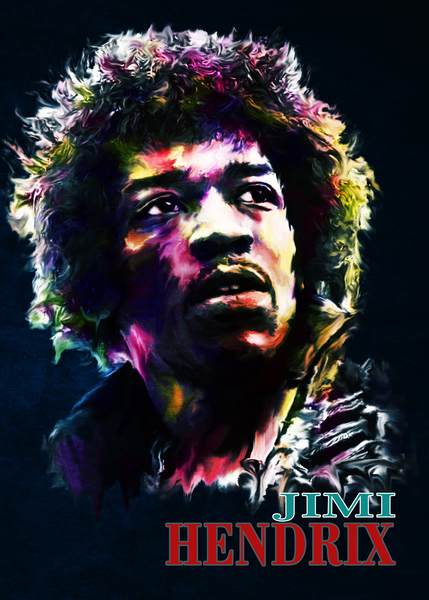 Jimi Hendrix Pop Art by Lowo Ijo