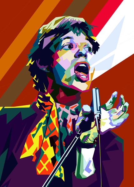 Mick Jagger style wpap  Print