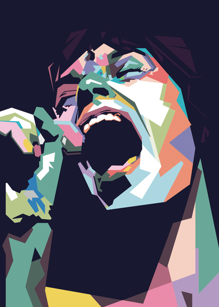 Mick jagger  style pop art by Lowo Ijo