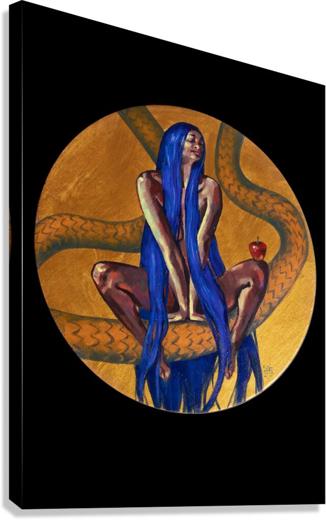 Eva with apple Canvas Print