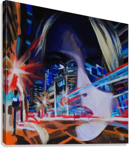 Neon motion Canvas Print