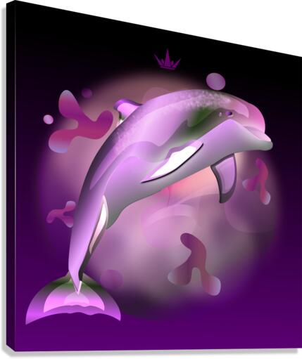 DripDrop Dolphin Canvas Print