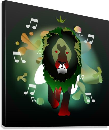 Lazer Lion Canvas Print
