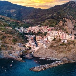 Cinque Terre at dusk Italy