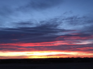 Beautiful colors of the skies over the central US
