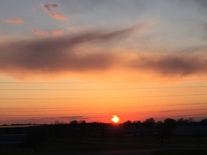 Sunset over the horizon 