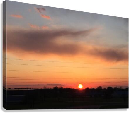 Sunset over the horizon  Canvas Print