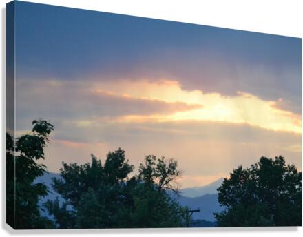 Sun breaking out of the trees to the heaven’s  Canvas Print
