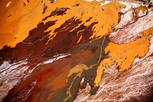 Aerial of Frozen Mine Tailings