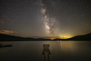 Milky Way over Lake Dock