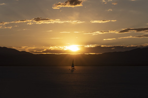 Landsailer at Sunset