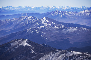 Sierra Mountains in Blue