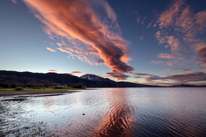 Sunset Clouds Over Water