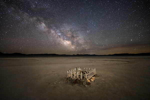 Lonely Grave Under the Milky Way Print