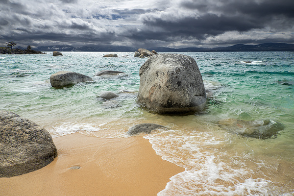 Beach Boulders at Lake Tahoe Print