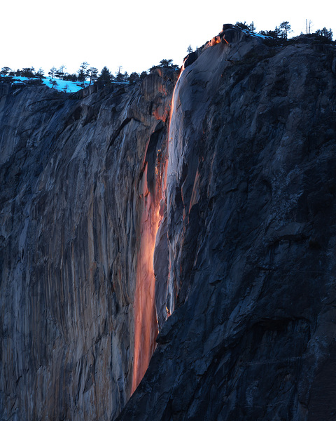 Glowing Yosemite Firefall by Evan Petty Photography