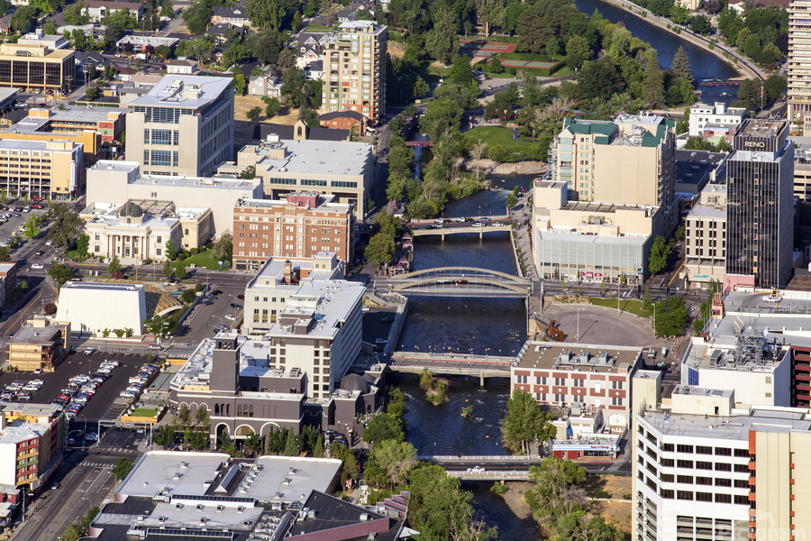 Reno Riverwalk Bridges by Evan Petty Photography Wall Art