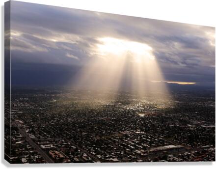 Sun Rays Over Tucson Canvas Print