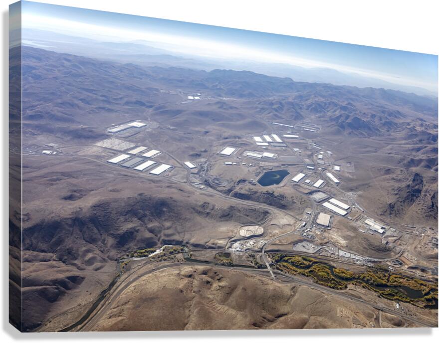 Aerial Tahoe Reno Industrial Center in Fall 2023 Canvas Print