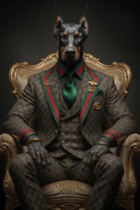 Dobermann Lux in Gucci