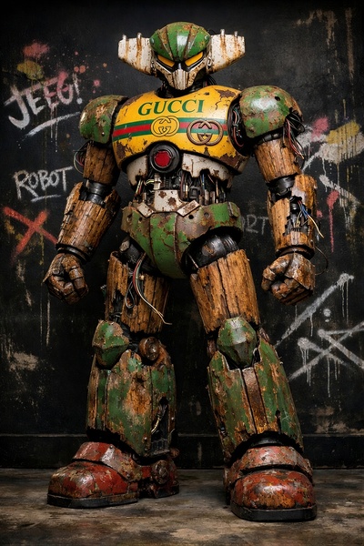 Jeeg robot in Gucci by Dellonboy