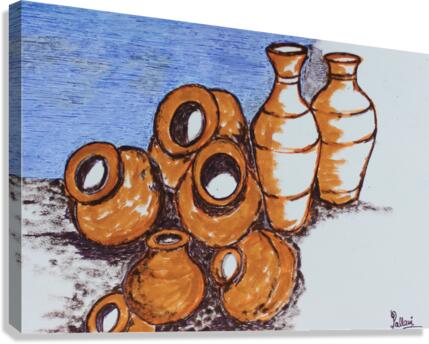 Basking pots Canvas Print