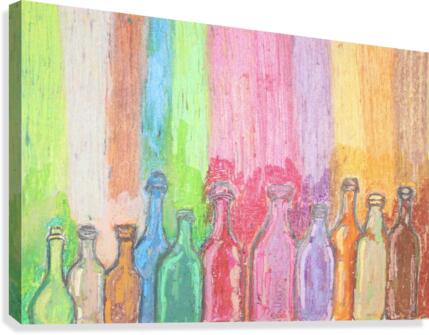 Colorful bottles  Canvas Print