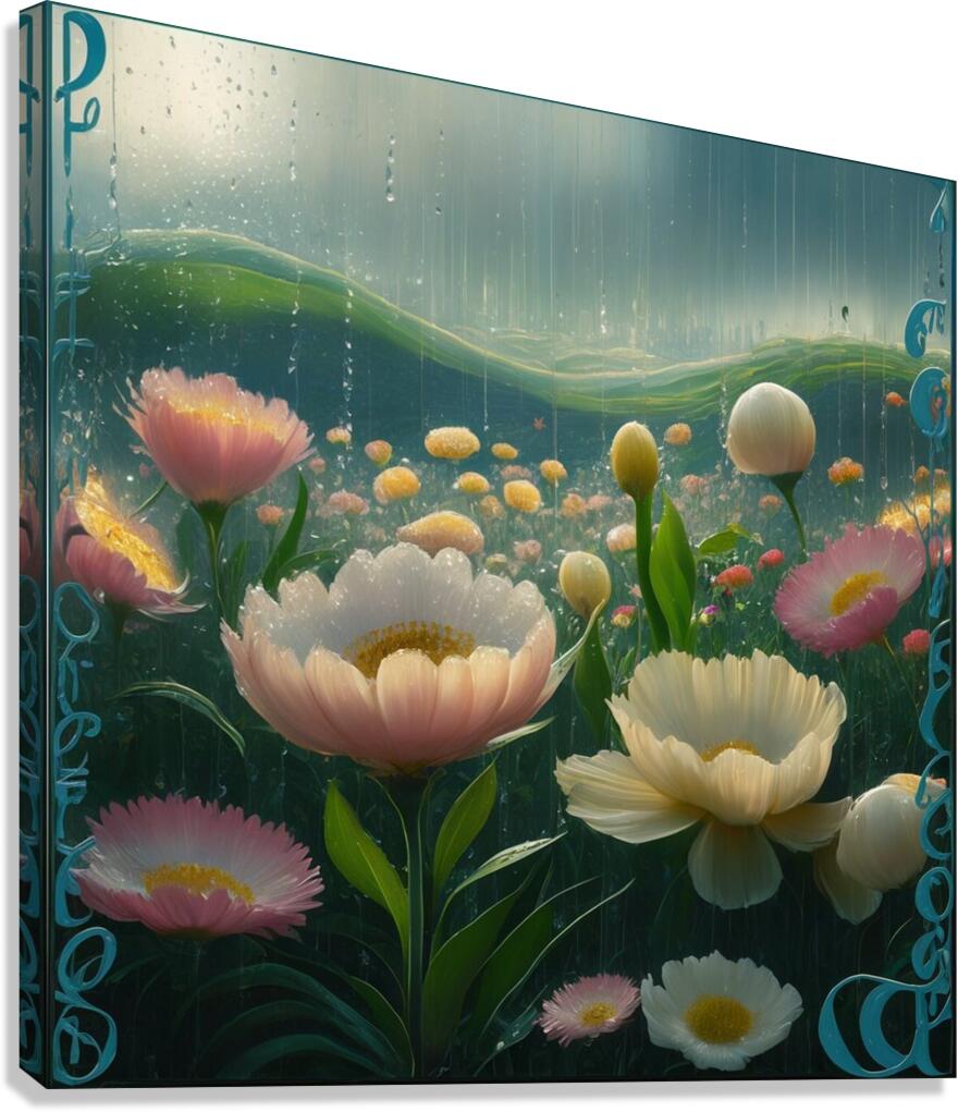 a stunning cinematic illustration of a rainy day Canvas Print