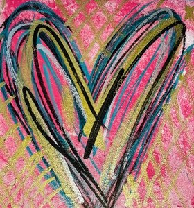 PINK HEART GRAFFITI 