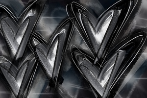 Black & White Hearts