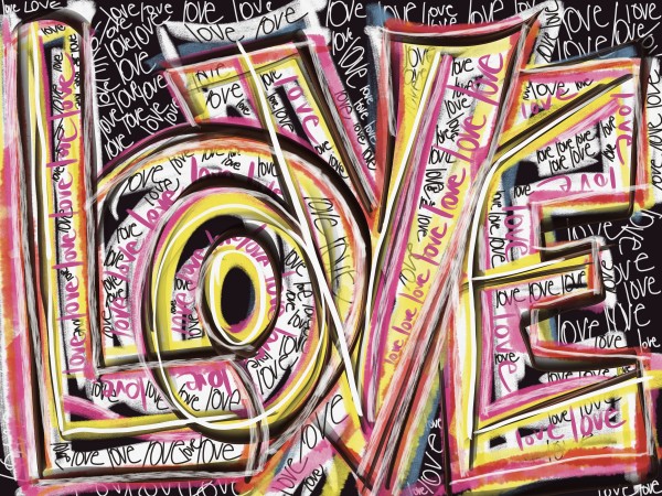 Big Love Scribble  by Lisa Shavelson