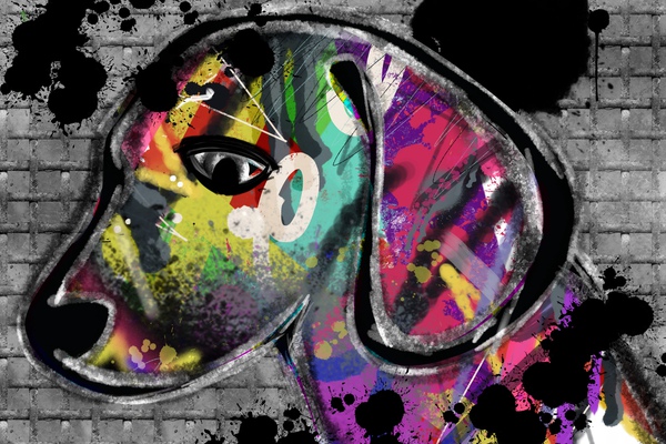 GRAFFITI DOG by Lisa Shavelson