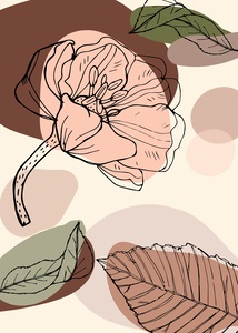 abstract flower leaves pattern